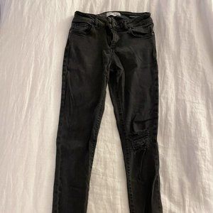 DL1961 Margaux Black Ripped Black Jeans
